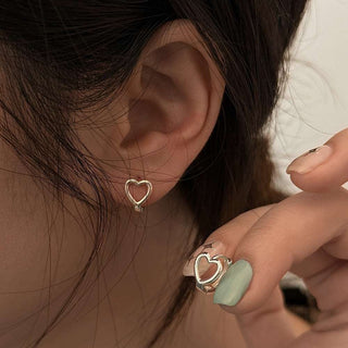 Minimalist Heart Earrings