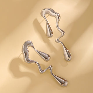 Silver Drip Earrings