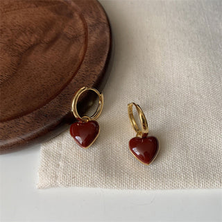 Heart Drop Earrings