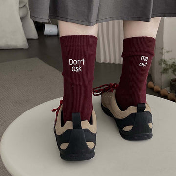 Don't Ask Embroidery Socks