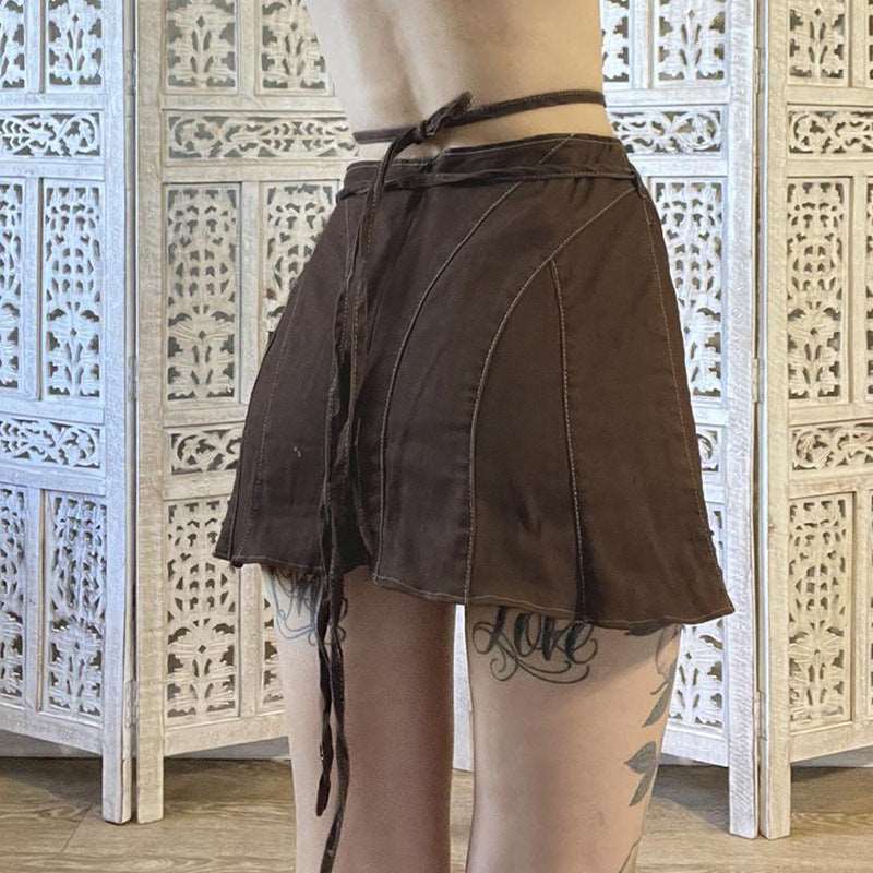 Khaki Short Skirt