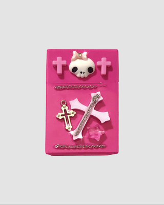 Pink Skull Cross Cigarette Case