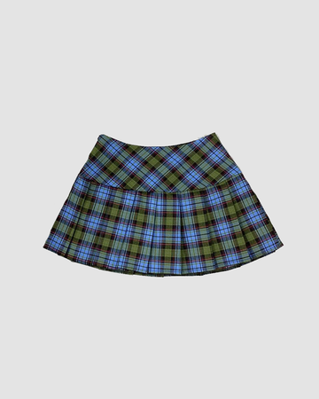 Preppy Checkered Pleated Mini Skirt