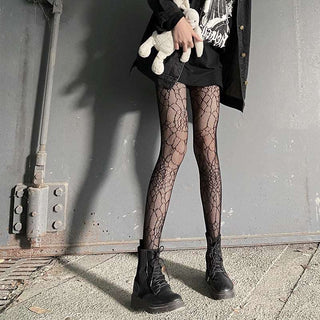 Mesh Spider Web Tights