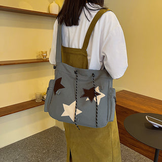 Large Star Patch Hobo Bag