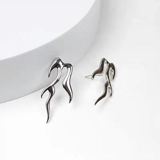 Flame Design Stud Earrings