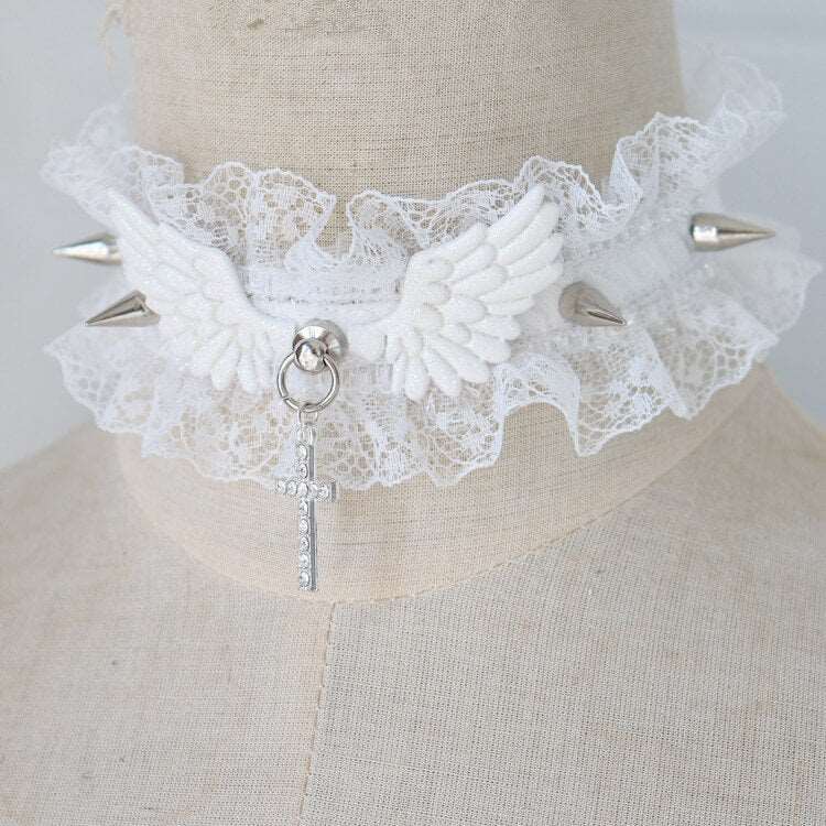 Fairy Core Angel Wings Necklace Choker