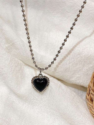 Black Heart Pendant Necklace