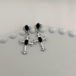 Cross Drop Earrings