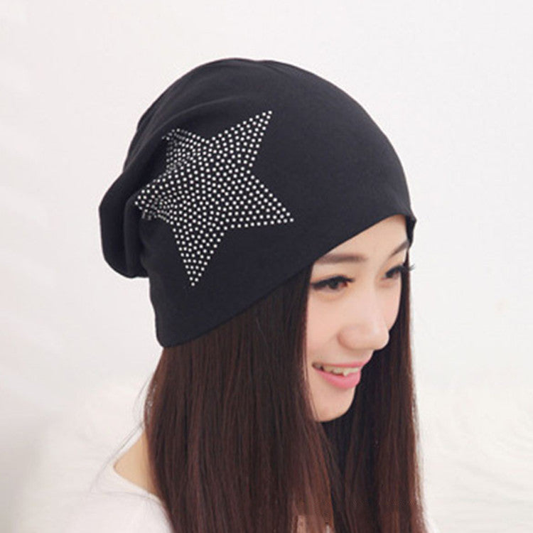 Rhinestone Star Pattern Hat