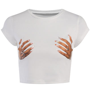 Hold Me Graphic Crop Top